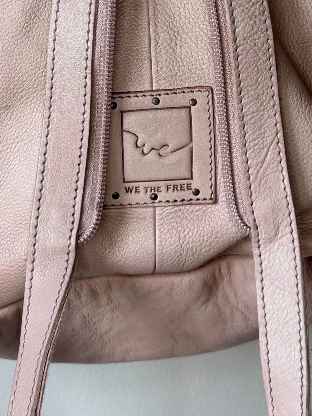 Free People We The Free Soho Convertible Sling Bag, Fog, Leather, NWT